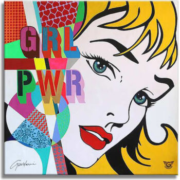 绘画 标题为“Girl Power” 由Gardani, 原创艺术品, 丙烯 安装在木质担架架上