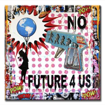 Painting titled "No Future for Us" by Gardani, Original Artwork, Acrylic Mounted on Wood Stretcher frame