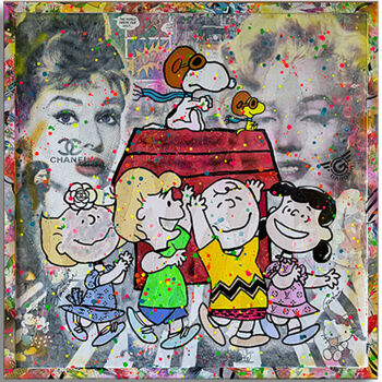 Peinture intitulée "Snoopy Flying - Ori…" par Gardani, Œuvre d'art originale, Acrylique