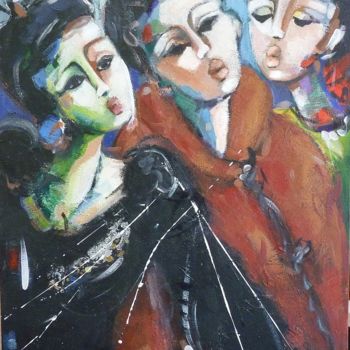 Pittura intitolato "65x81- Belle époque…" da Nicole Garilli, Opera d'arte originale, Acrilico