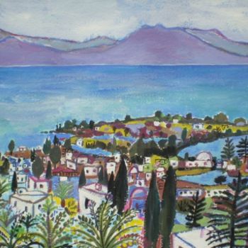 Painting titled "Carthage ,Tunisie ." by Michèle Garin, Original Artwork, Gouache