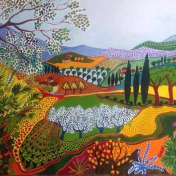 Painting titled "Un jour en Provence" by Michèle Garin, Original Artwork