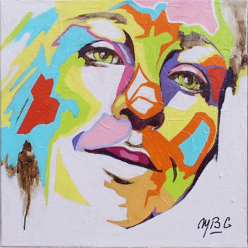 Peinture intitulée "Femme blonde" par Michèle-B. Garinois, Œuvre d'art originale
