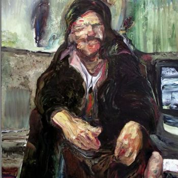 Painting titled "Homeless n°2" by Naïko, Original Artwork, Oil