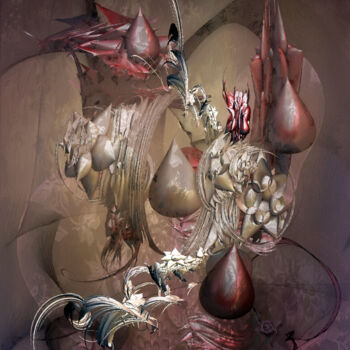 Digitale Kunst mit dem Titel "Arrangement of Tear…" von Garrulus Glandarius, Original-Kunstwerk, Digitale Malerei