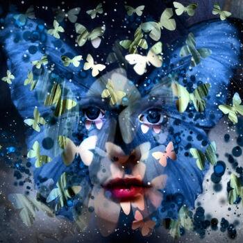 Digitale Kunst mit dem Titel "Mademoiselle Papill…" von Garrulus Glandarius, Original-Kunstwerk, Digitale Malerei