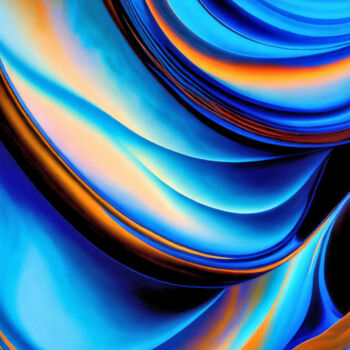 Digitale Kunst mit dem Titel "Blue and Orange I" von Garrulus Glandarius, Original-Kunstwerk, Digitale Malerei