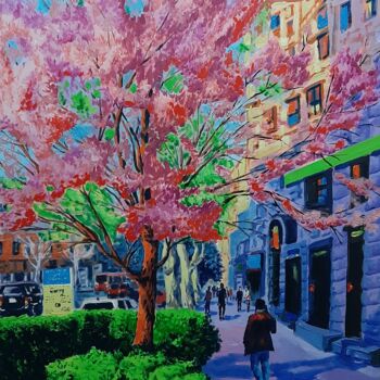 Painting titled "Spring Landscape 03" by Garry Arzumanyan, Original Artwork, Oil
