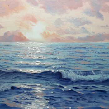 Painting titled "Seascape 07" by Garry, Original Artwork, Oil