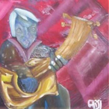 Pittura intitolato "Le guitariste" da Garsi, Opera d'arte originale, Olio