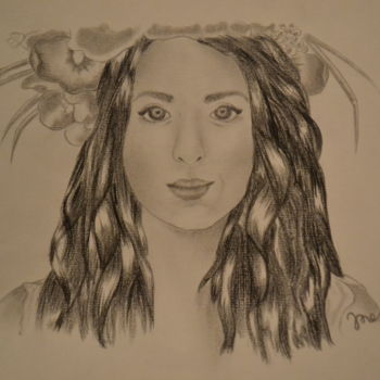 Drawing titled "Katy" by Inès Czrgs, Original Artwork
