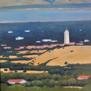 Painting titled "stanford-from-hills…" by Gary Coleman, Original Artwork, Oil