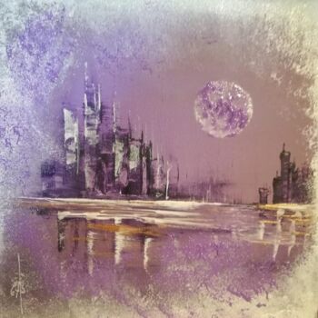 Painting titled "Les Perles  de Lune…" by Gas, Original Artwork, Acrylic