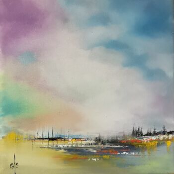 Painting titled "Paysages et Rivages…" by Gas, Original Artwork, Oil