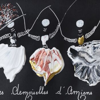 Schilderij getiteld "Les Demoiselles d'A…" door Gas, Origineel Kunstwerk, Acryl