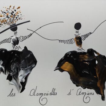 绘画 标题为“Les Demoiselles d'A…” 由Gas, 原创艺术品, 丙烯