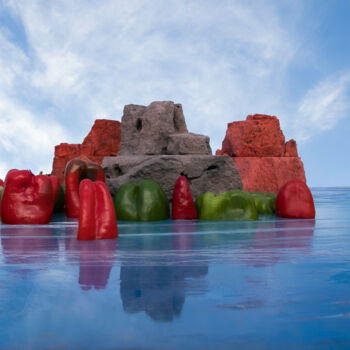 Photographie intitulée "Pepper island 3" par Gaspard De Gouges, Œuvre d'art originale, Photographie numérique