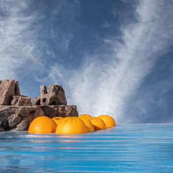 Fotografie getiteld "orange islands" door Gaspard De Gouges, Origineel Kunstwerk, Digitale fotografie
