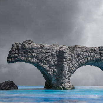 Photography titled "Broken bridge 240" by Gaspard De Gouges, Original Artwork, Digital Photography