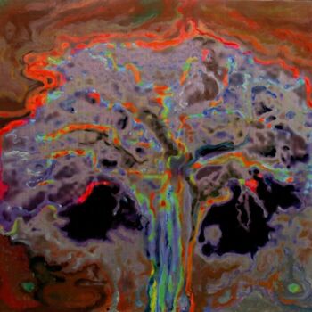 Painting titled "baobab" by Gaspare Lombardo, Original Artwork
