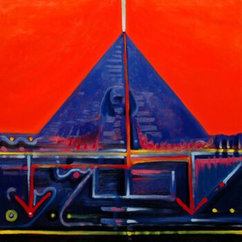 Painting titled "Piramidi" by Gaspare Lombardo, Original Artwork
