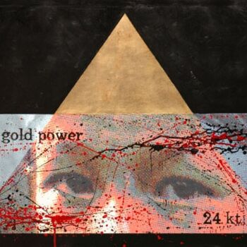 Pintura intitulada "gold_power.jpg" por Gaspare Lombardo, Obras de arte originais