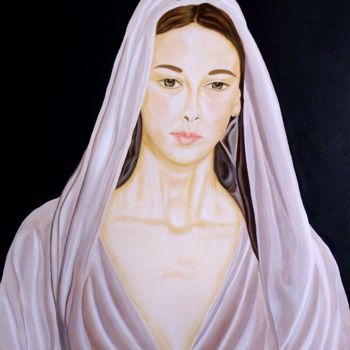 Painting titled "Virgen" by Gaspare De Stefano, Original Artwork, Acrylic