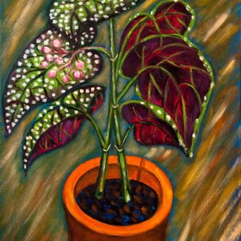 Peinture intitulée "Begonia" par Gasparian, Œuvre d'art originale, Huile