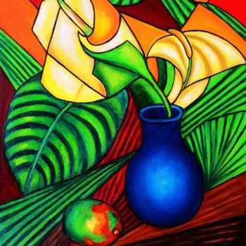 Painting titled "Tropical Dream - I" by Gasparian, Original Artwork, Oil
