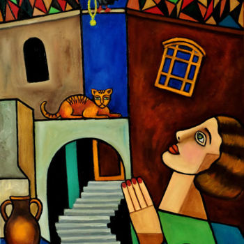 Peinture intitulée "Miriam" par Gasparian, Œuvre d'art originale