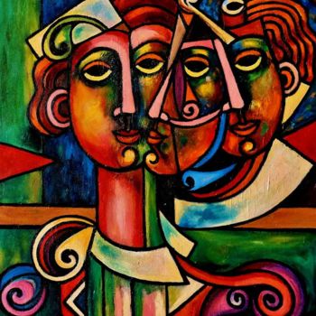 Painting titled "Janus-2" by Gasparian, Original Artwork