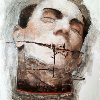 Pintura titulada "Estudio de cabeza r…" por Gastón Chocrón, Obra de arte original, Oleo Montado en Bastidor de camilla de ma…