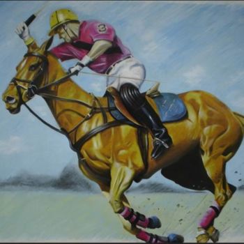 Painting titled "Polo camisa rosa" by Alejandro Maass, Original Artwork
