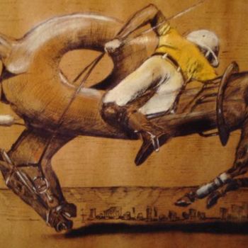 Painting titled "Polo salchicha" by Alejandro Maass, Original Artwork