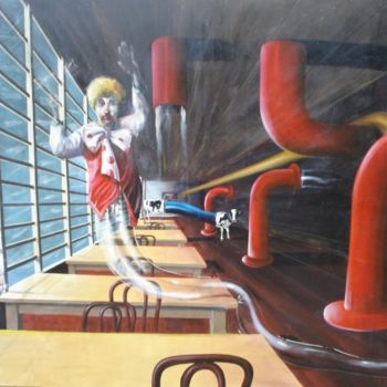 Painting titled "El bar delos sueños" by Alejandro Maass, Original Artwork