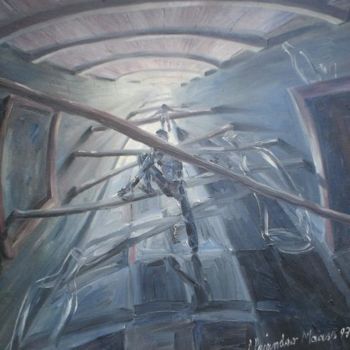 Pittura intitolato "Tunel con obstaculos" da Alejandro Maass, Opera d'arte originale
