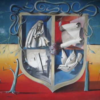 Painting titled "Escudo de Pilar" by Alejandro Maass, Original Artwork