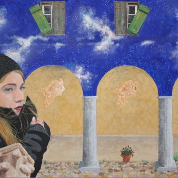 Malarstwo zatytułowany „Sogno ad occhi aper…” autorstwa Gaen, Oryginalna praca, Akryl