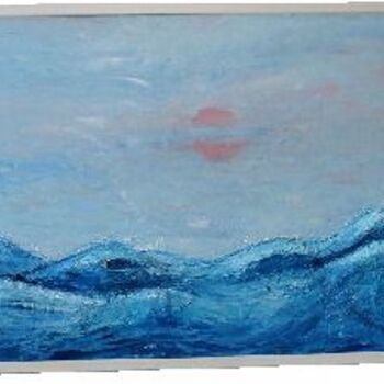 Pittura intitolato "Figura tra l’onde" da Gaen, Opera d'arte originale, Olio