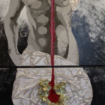 Pittura intitolato "Lui e Lei "due cuor…" da Gaen, Opera d'arte originale, Acrilico