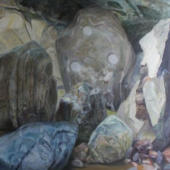 Картина под названием "Камни- космос. Ston…" - Владимир Гац, Подлинное произведение искусства, Масло
