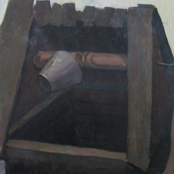 Malerei mit dem Titel "Колодец. Well" von Vladimir Gats, Original-Kunstwerk, Öl