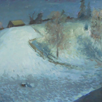 Painting titled "Проблески солнца. С…" by Vladimir Gats, Original Artwork, Oil