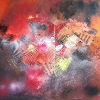 Pittura intitolato "abstract-orange.jpg" da Gauchepatte, Opera d'arte originale, Acrilico