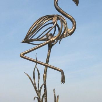 Sculpture titled "Camarguais" by Pierre Lucien Gauger, Original Artwork, Metals