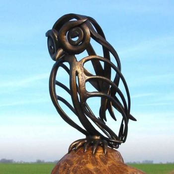 Rzeźba zatytułowany „Eveil” autorstwa Pierre Lucien Gauger, Oryginalna praca, Metale