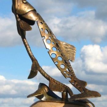 Sculpture titled "FARIO" by Pierre Lucien Gauger, Original Artwork, Metals