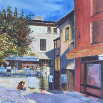 Schilderij getiteld "gordes.jpg" door Jean Claude Gautreau, Origineel Kunstwerk, Acryl