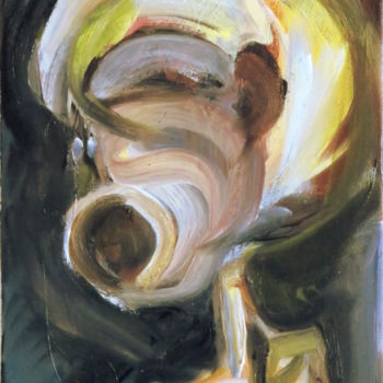 Peinture intitulée "Sans titre 05/20" par Régine Gauthey, Œuvre d'art originale, Huile Monté sur Châssis en bois