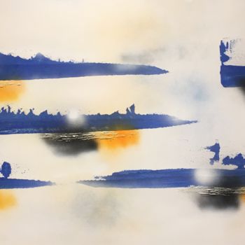 Painting titled "Skyline" by Gauthier Blancard, Original Artwork, Acrylic